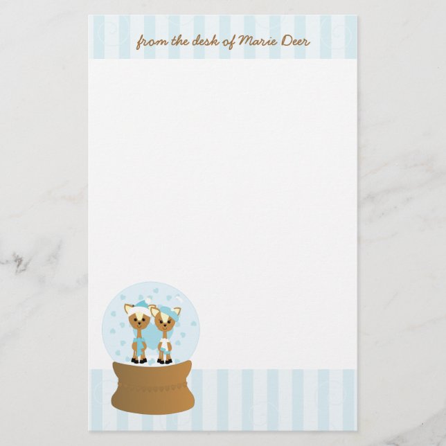 Papelería Wayne y Marie Deer (Anverso)