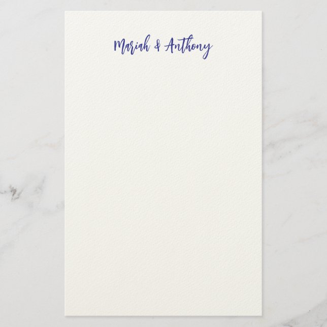 Papelería Wedding Elegant Creative Classical Blue White (Anverso)