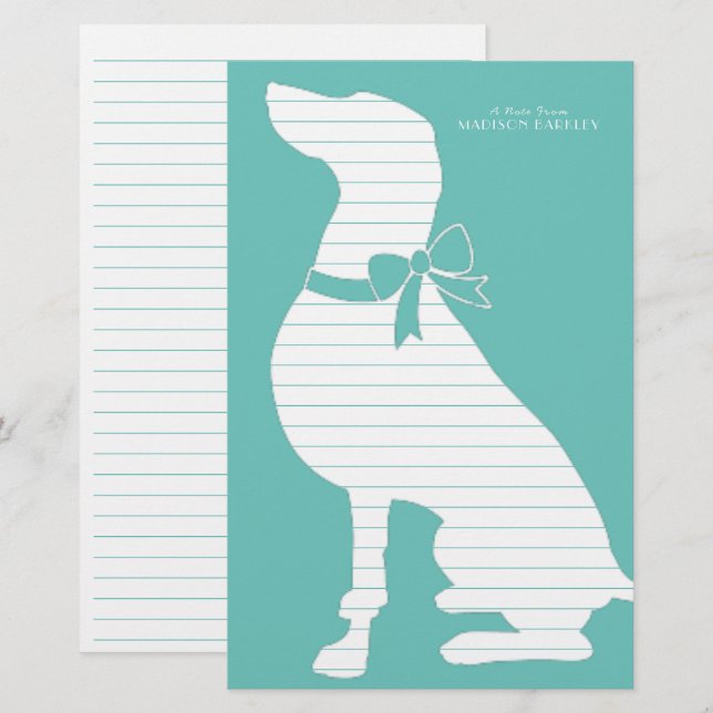 Papelería Weimaraner Dog Puppy (Anverso / Reverso)