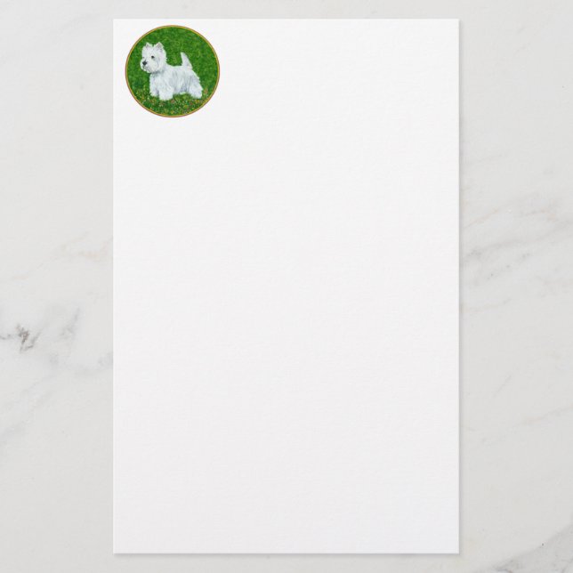 Papelería Westie Greengrass (Anverso)