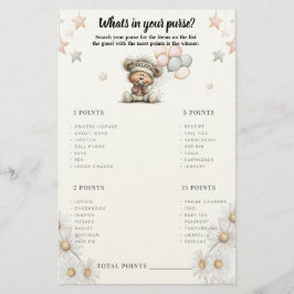 Papelería Whats in your purse? Whimsical Teddy Bear Game