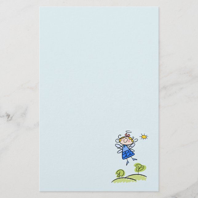 Papelería Whimsical Happy Flying Angel Fairy (Anverso)