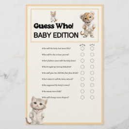 Papelería Whimsical Pajama Animals: Guess Who Baby Game 