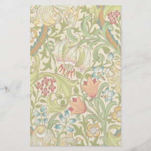 Papelería William Morris Golden Lily Vintage Pre-Raphaelite