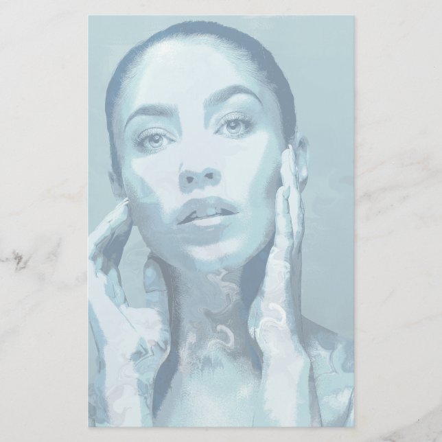 Papelería "Woman in Blue"  (Anverso)