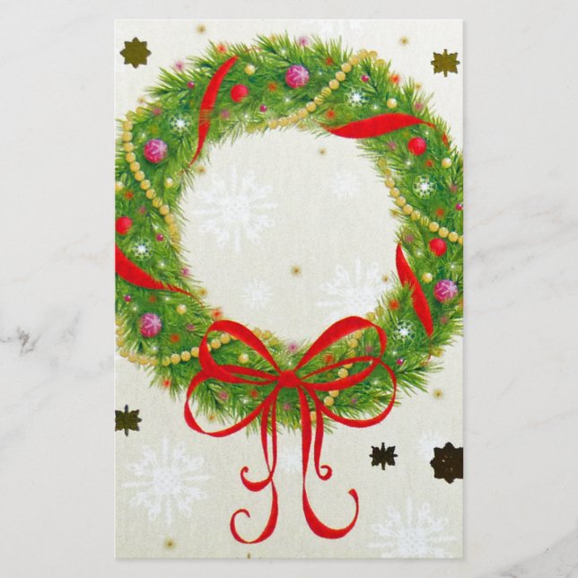 Papelería Wreath navidades (Anverso)