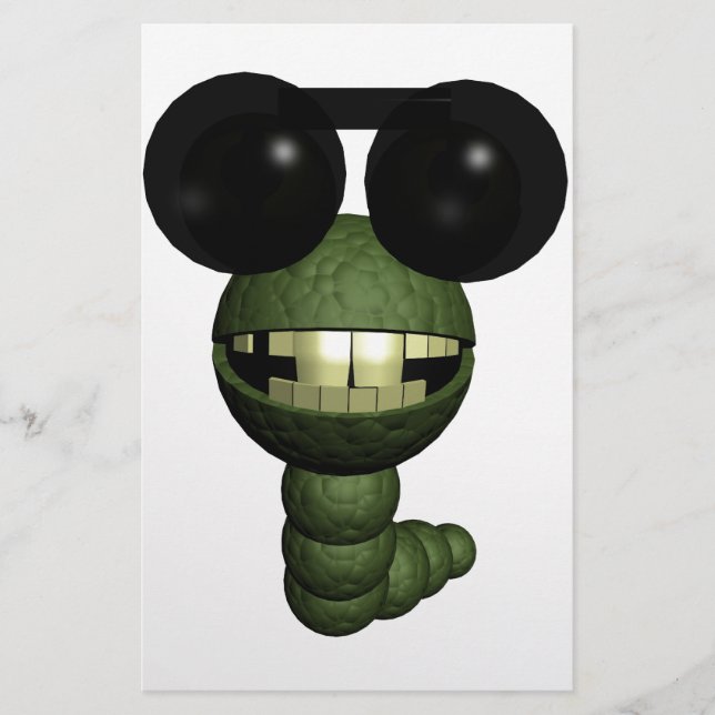 Papelería Wurm mit Sonnenbrille (Anverso)