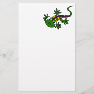 Papelería XX dibujo animado colorido divertido de la iguana