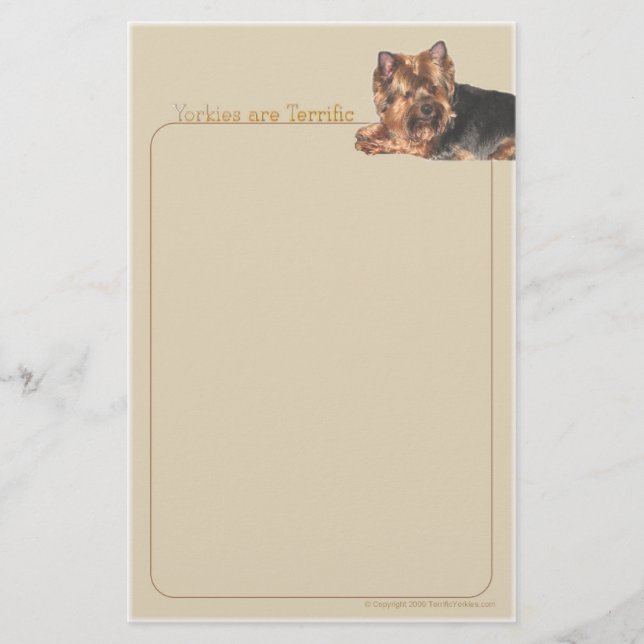 Papelería Yorkies es efectos de escritorio fabulosos (Anverso)