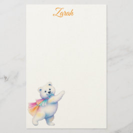 Papelería Zarah the Dancing Polar Bear | Personalized