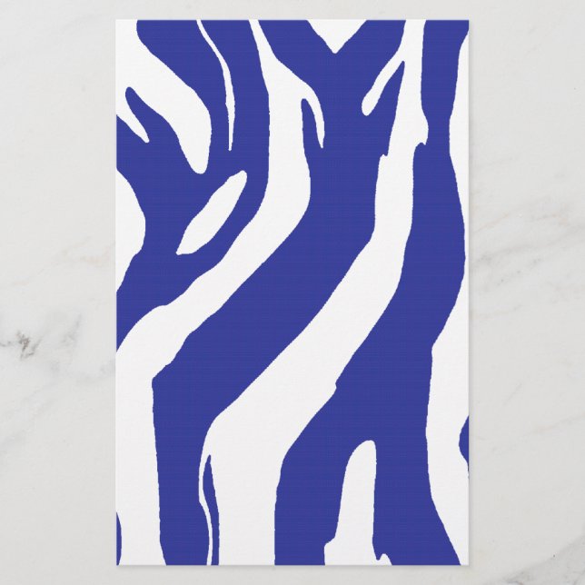 Papelería Zebra azul (Anverso)