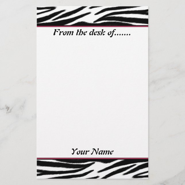 Papelería Zebra Stationery (Anverso)