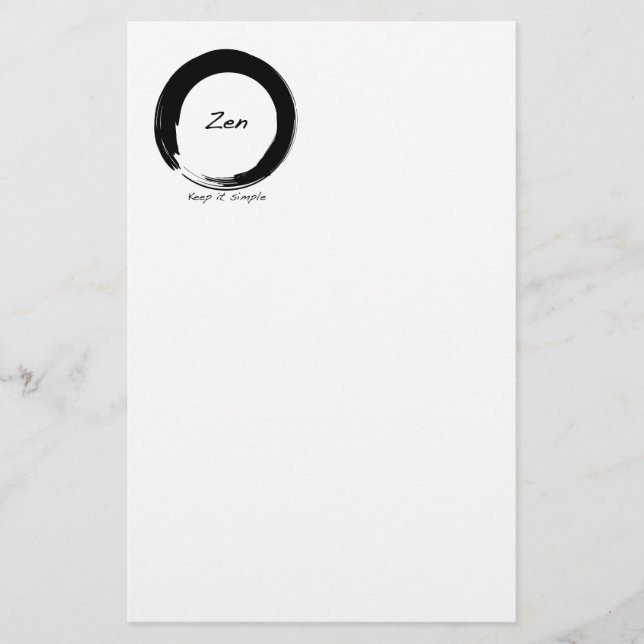 Papelería Zen: Manténganlo Simple (Anverso)