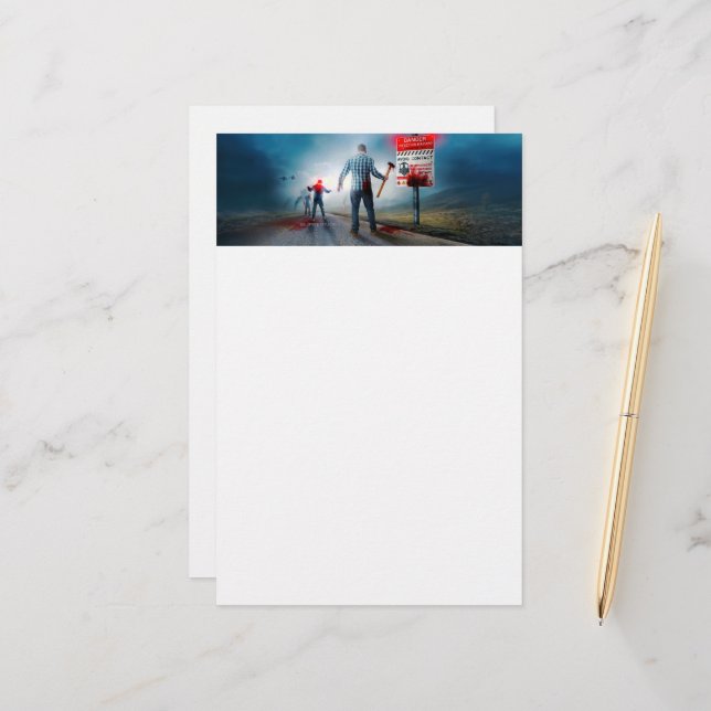 Papelería Zombis de los alegres ojos brillantes de Halloween (Anverso/Reverso In Situ)