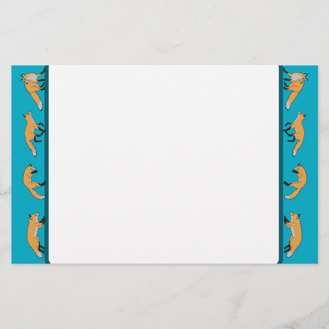 Papelería Zorros rojos (Anverso)