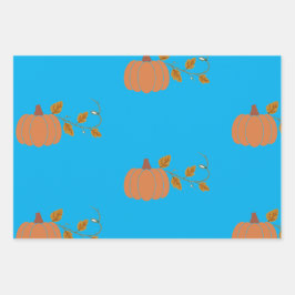 Papeles de calabaza Envolver papel Plano de hoja d