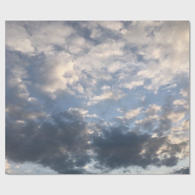 Papeles de envoltura de nubes azules blancas (Superficie plana)