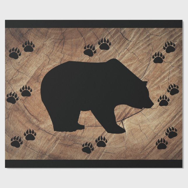 Papeles De Oso Y Oso Negro (Superficie plana)