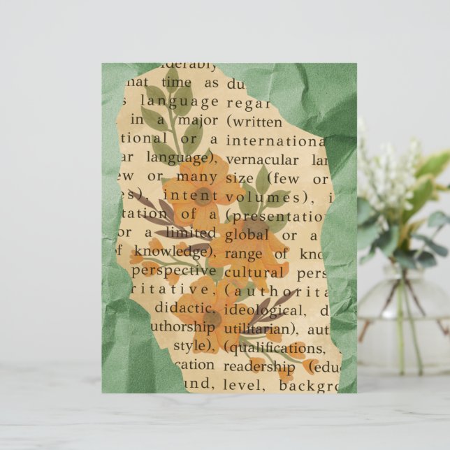 papeles vintage del libro de moda (Anverso de pie)