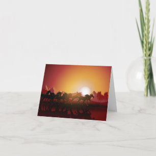 Papercut de caballos salvajes