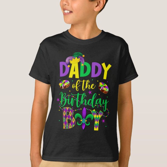 Papi De La Camisa De Cumpleaños Mardi Gras Daddy P (Anverso)