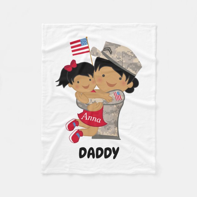 Papi del niño en una manta militar (Anverso)