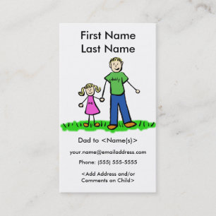 Papi e hijas Personalizados llaman a tarjetas de r