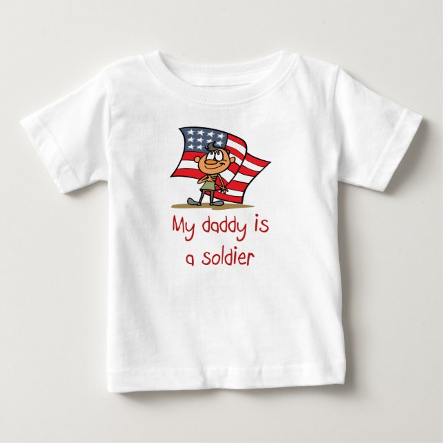 Papi es una camiseta de bebé soldado (Anverso)