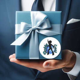 Papi Guay Disco Dance Padre Día Redondo Pegatina