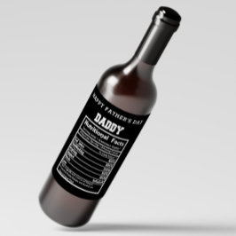 Papi Hechos Nutricionales Etiqueta de Vino del Día