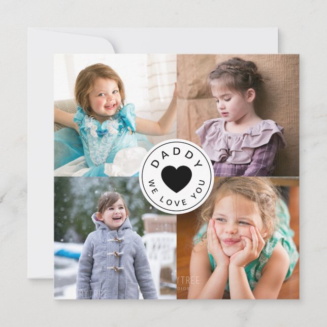 Papi moderno, te queremos. Foto del corazón (Anverso)