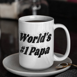Papi negro medio texto gigante taza de café