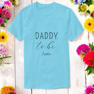 Papi para ser camiseta azul de Baby Shower