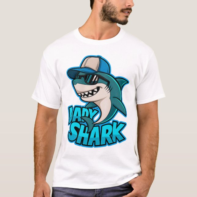 Papi Shark Guay Dad Vibes camiseta (Anverso)
