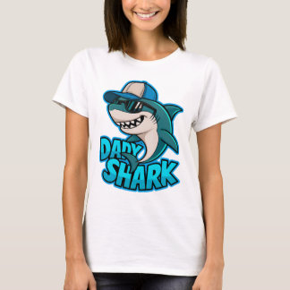 Papi Shark Guay Dad Vibes camiseta