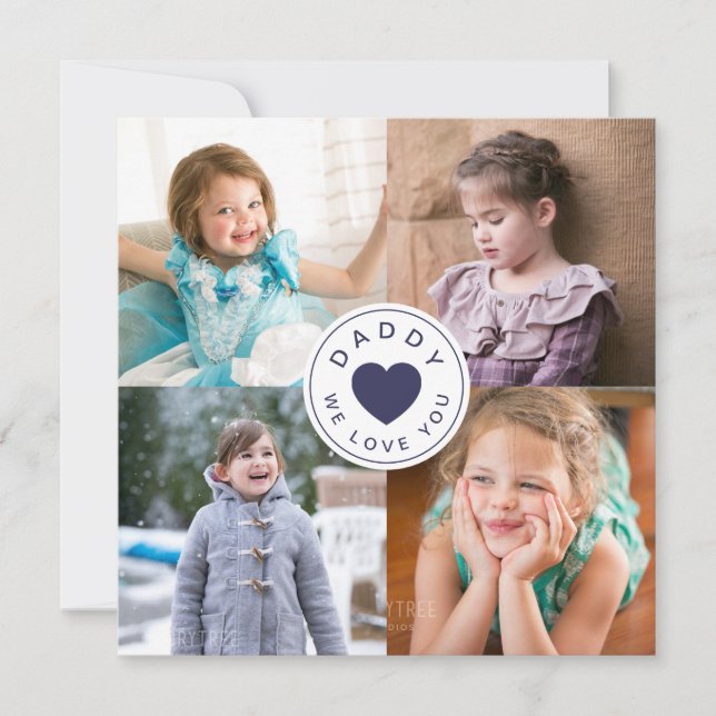 Papi te queremos Collage de fotos (Anverso)