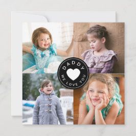 Papi te queremos corazón por Collage de fotos