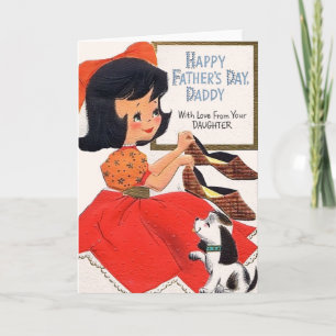 Papi vintage de la tarjeta del día del padre de la