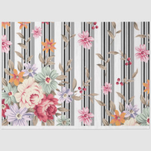 PAPIER MOUSSELINE - Flores de Shabby - Papel de te