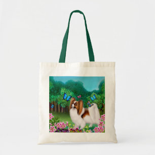 Papillon en la bolsa de asas del jardín