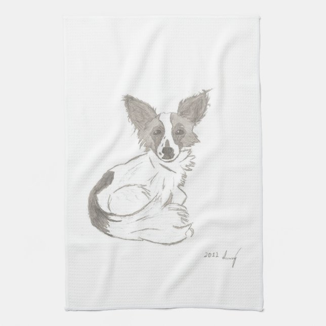 Papillon Sketch Kitchen Toalla (Vertical)