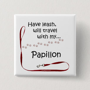 Papillon Travel Leash - Botón