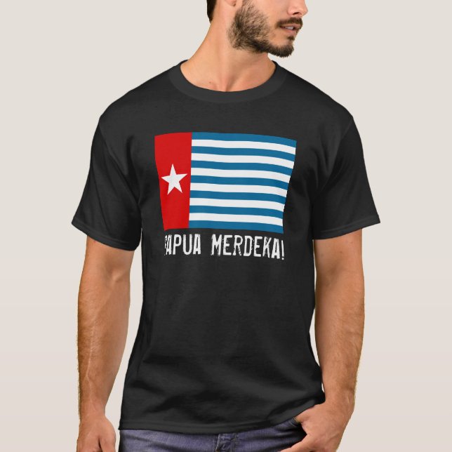 ¡Papua del oeste Merdeka! Camiseta de la bandera (Anverso)