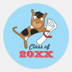 Papúa graduada con Pegatina azul de Diploma