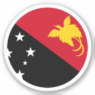 Papúa Nueva Guinea Pegatina de la Ronda de Bandera