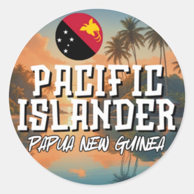 Papúa Nueva Guinea Pegatina PNG Islas del Pacífico (Anverso)