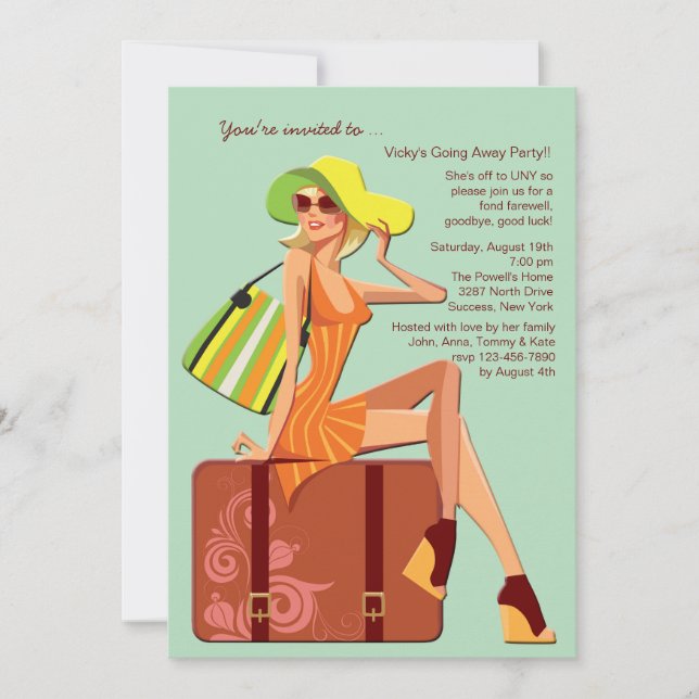 Paqué mi bolso yendo de fiesta de invitación (Anverso)