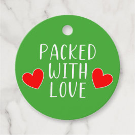 Paqueado con etiquetas de amor