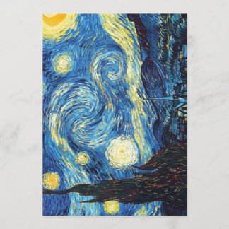 Paquete de 100 invitaciones nocturnas de Van Gogh 
