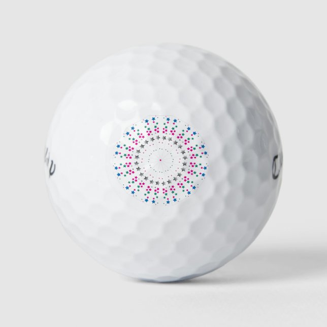 Paquete de 12 bolas de golf de diseño. Fácil de id (Anverso)